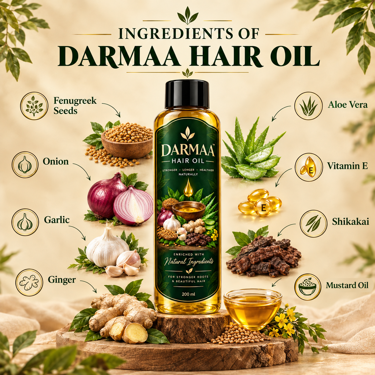 Darmaa Hair Oil – Natural Herbal Hair Care Oil