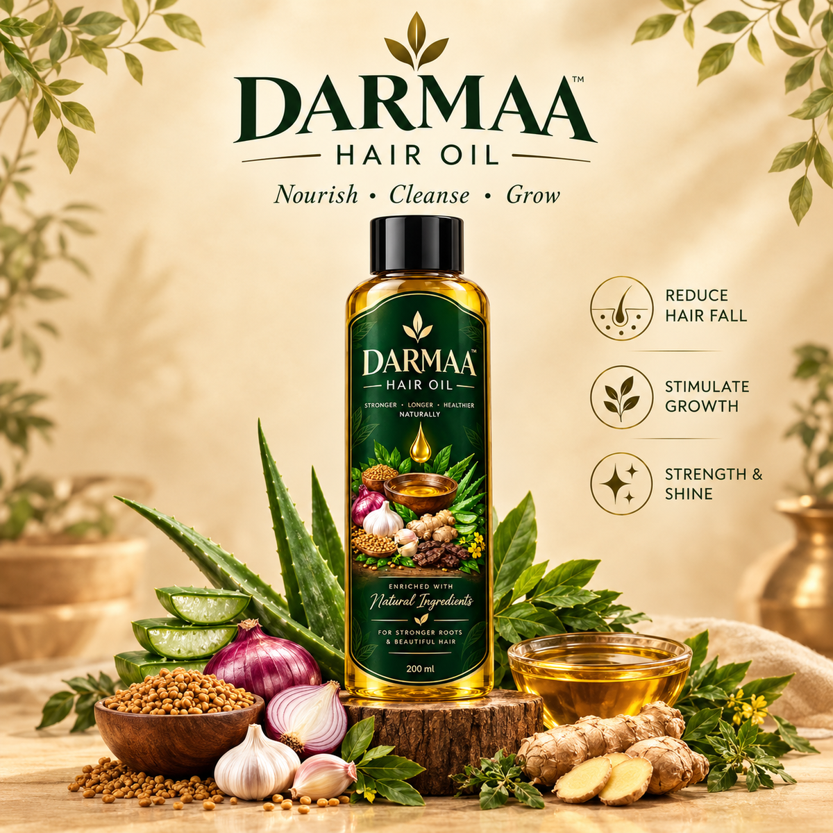 Darmaa Hair Oil – Natural Herbal Hair Care Oil