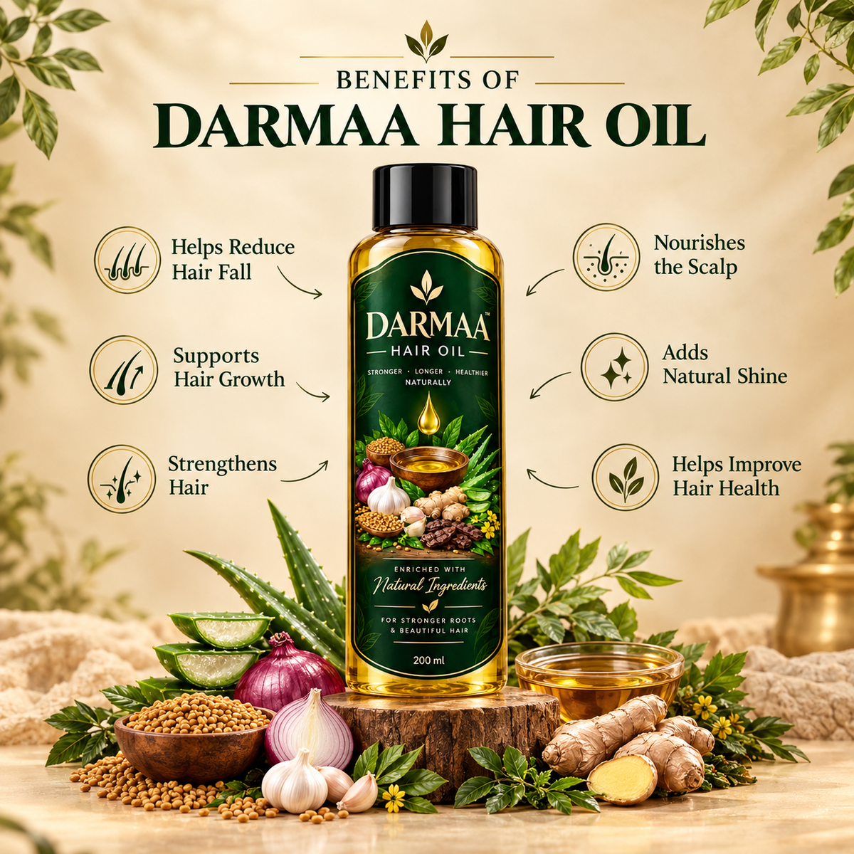 Darmaa Hair Oil – Natural Herbal Hair Care Oil